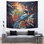 Personalised New Zealand Tui in Pohutukawa Tapestry Christmas in July
