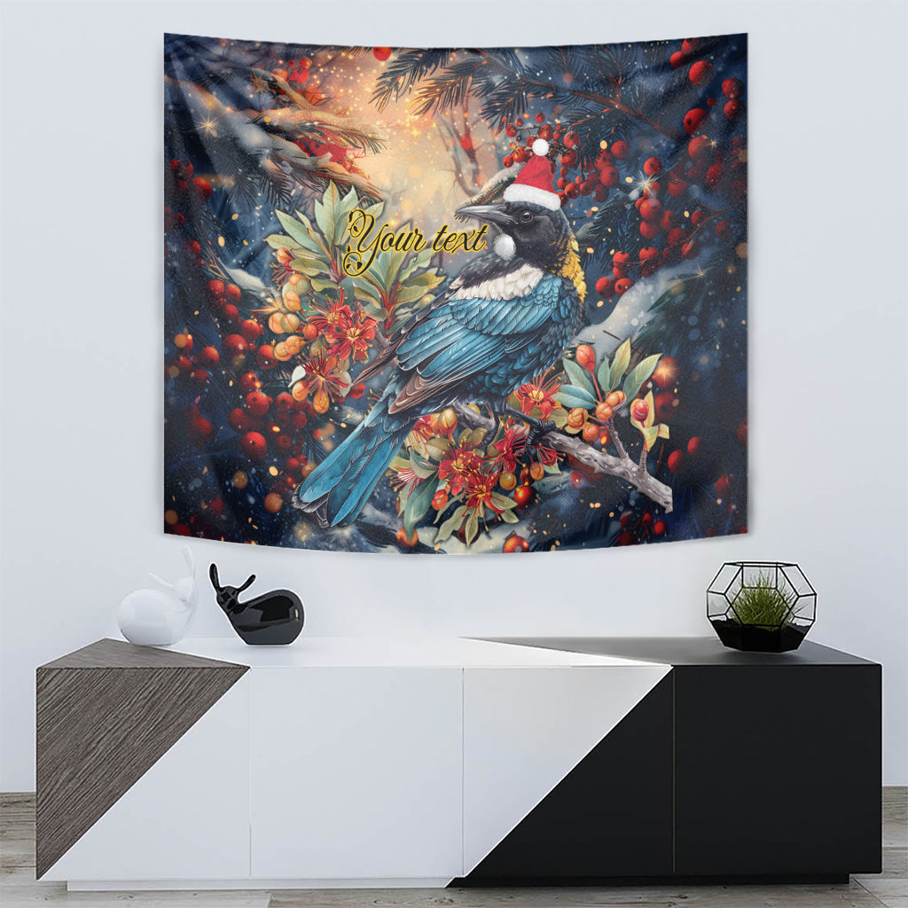 Personalised New Zealand Tui in Pohutukawa Tapestry Christmas in July