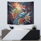Personalised New Zealand Tui in Pohutukawa Tapestry Christmas in July