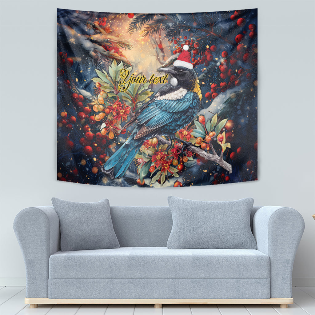 Personalised New Zealand Tui in Pohutukawa Tapestry Christmas in July