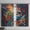 Personalised New Zealand Tui in Pohutukawa Window Curtain Christmas in July