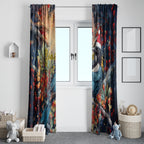 Personalised New Zealand Tui in Pohutukawa Window Curtain Christmas in July