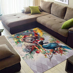 Koala and Tui Bird Christmas in July Area Rug