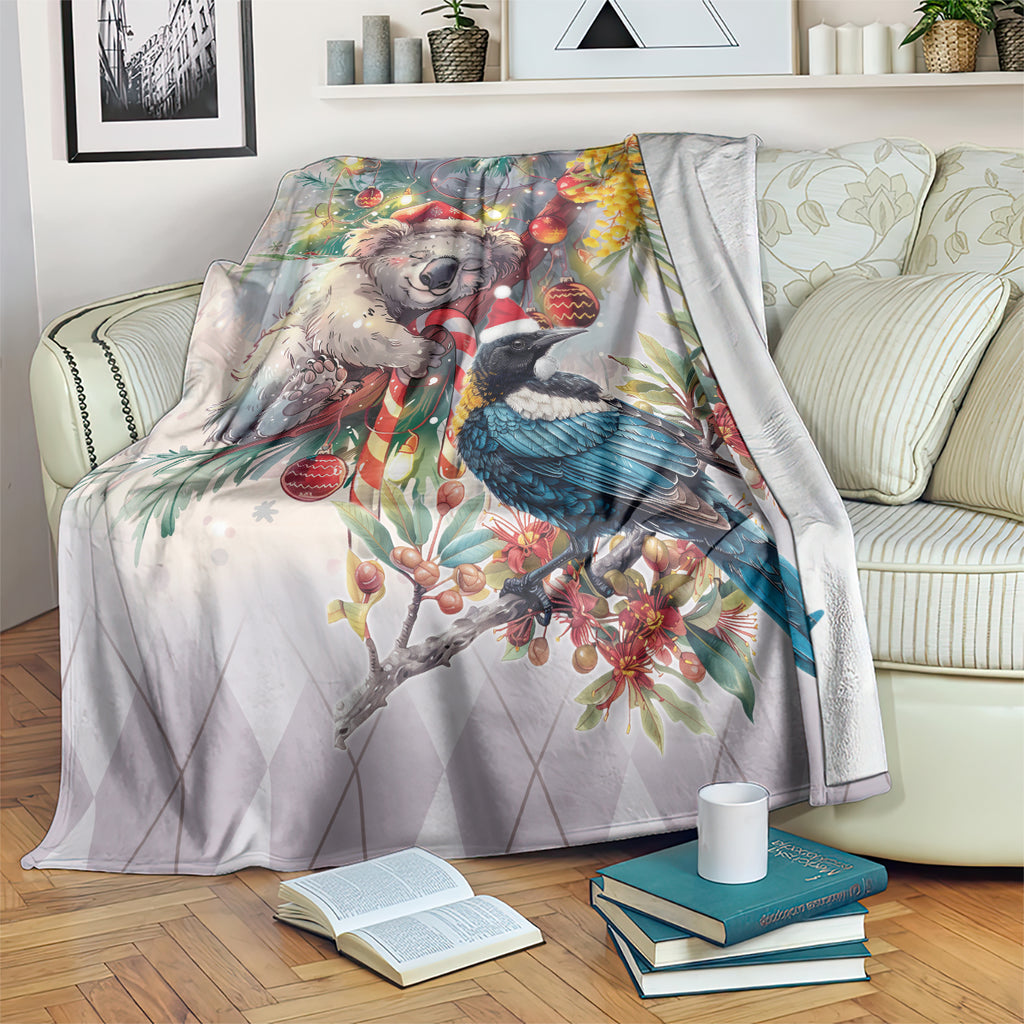 Koala and Tui Bird Christmas in July Blanket