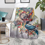 Koala and Tui Bird Christmas in July Blanket