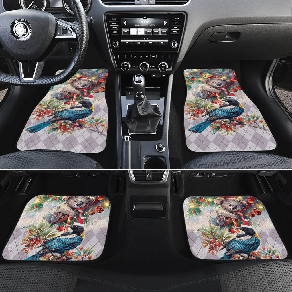 Koala and Tui Bird Christmas in July Car Mats