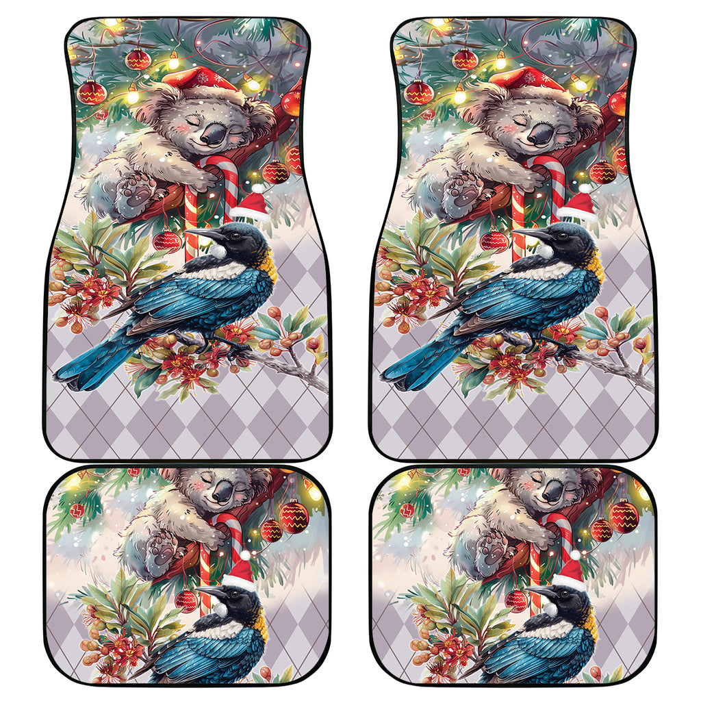 Koala and Tui Bird Christmas in July Car Mats