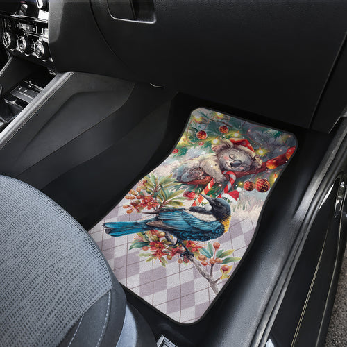 Koala and Tui Bird Christmas in July Car Mats