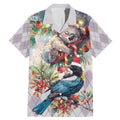 Koala and Tui Bird Christmas in July Family Matching Mermaid Dress and Hawaiian Shirt