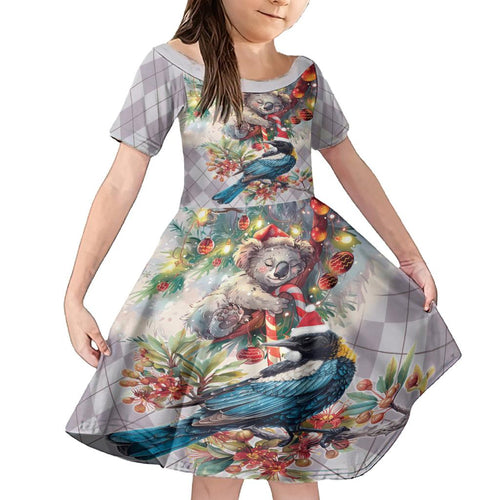 Koala and Tui Bird Christmas in July Family Matching Summer Maxi Dress and Hawaiian Shirt