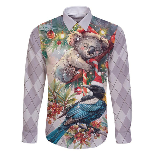 Koala and Tui Bird Christmas in July Family Matching Summer Maxi Dress and Hawaiian Shirt