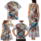 Koala and Tui Bird Christmas in July Family Matching Tank Maxi Dress and Hawaiian Shirt