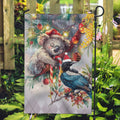 Koala and Tui Bird Christmas in July Garden Flag