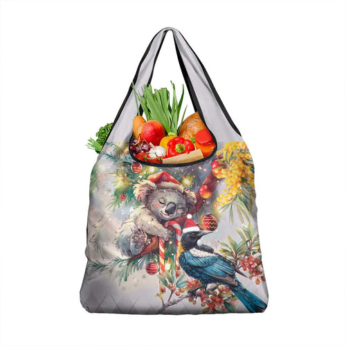 Koala and Tui Bird Christmas in July Grocery Bag