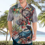 Koala and Tui Bird Christmas in July Hawaiian Shirt