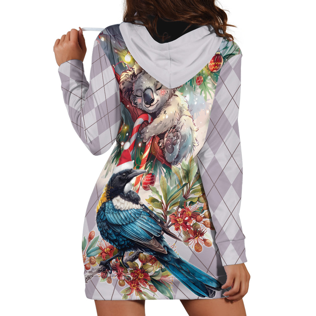 Koala and Tui Bird Christmas in July Hoodie Dress