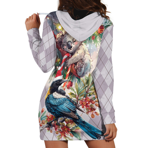 Koala and Tui Bird Christmas in July Hoodie Dress