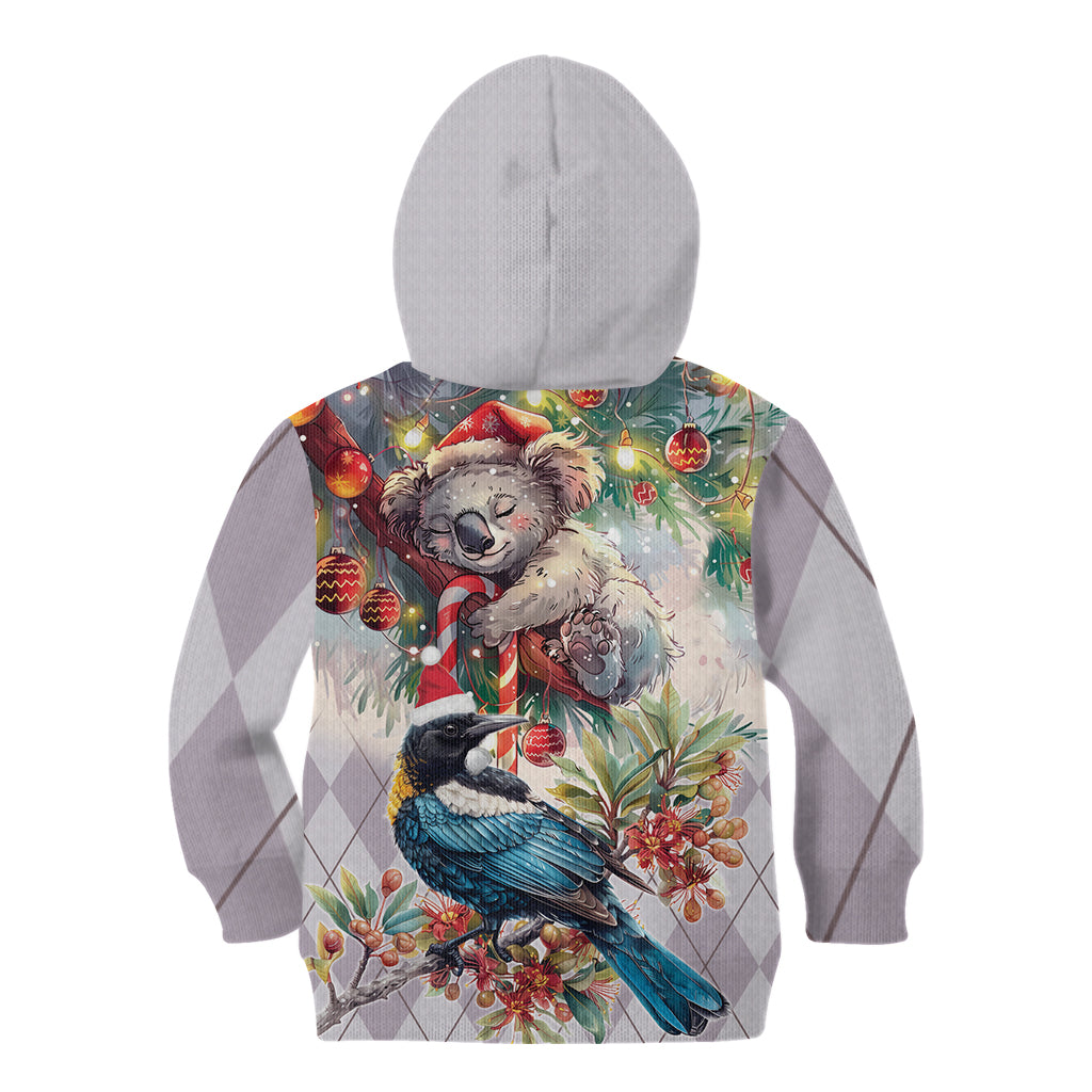 Koala and Tui Bird Christmas in July Kid Hoodie