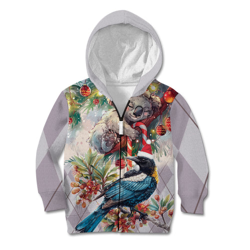Koala and Tui Bird Christmas in July Kid Hoodie