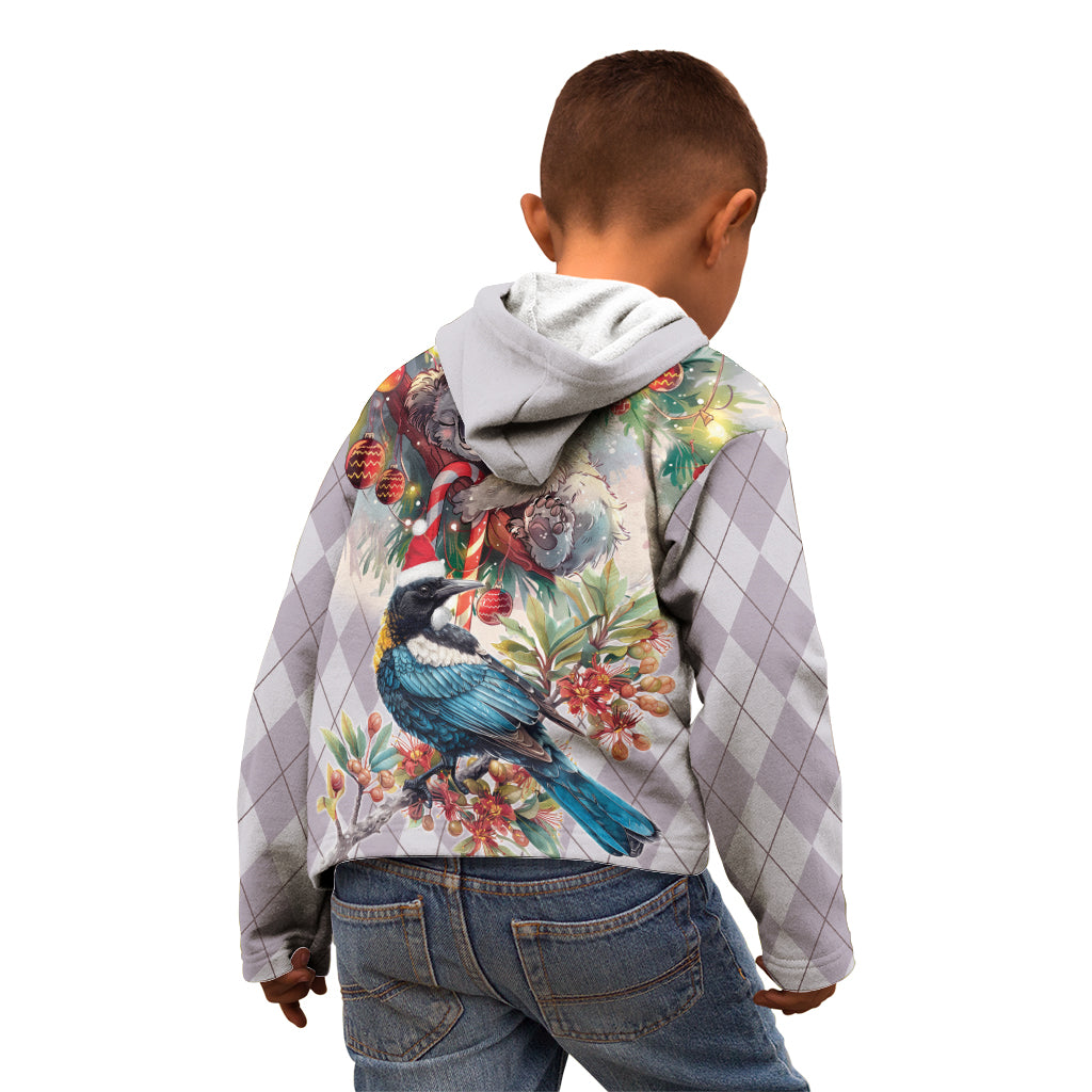 Koala and Tui Bird Christmas in July Kid Hoodie