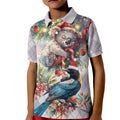 Koala and Tui Bird Christmas in July Kid Polo Shirt