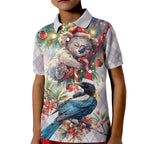 Koala and Tui Bird Christmas in July Kid Polo Shirt
