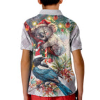 Koala and Tui Bird Christmas in July Kid Polo Shirt