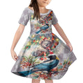 Koala and Tui Bird Christmas in July Kid Short Sleeve Dress