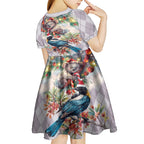 Koala and Tui Bird Christmas in July Kid Short Sleeve Dress