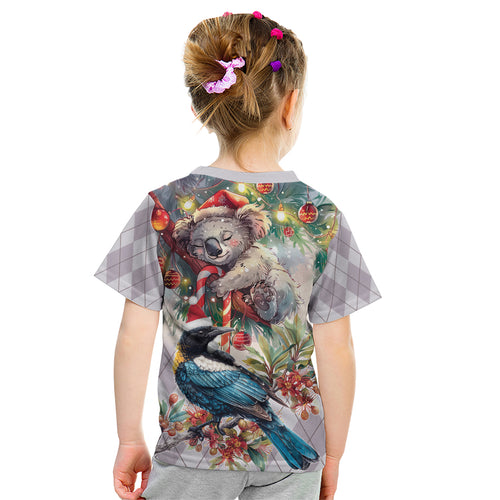 Koala and Tui Bird Christmas in July Kid T Shirt