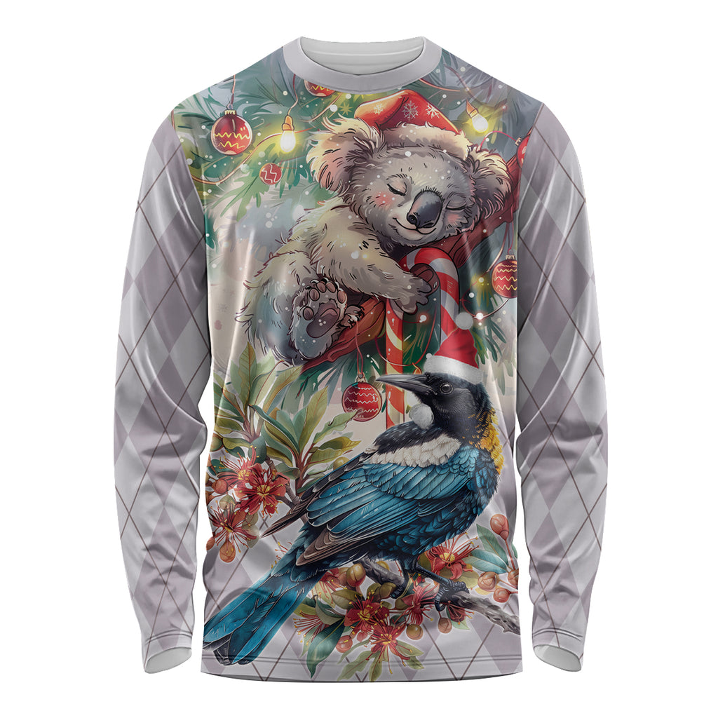 Koala and Tui Bird Christmas in July Long Sleeve Shirt