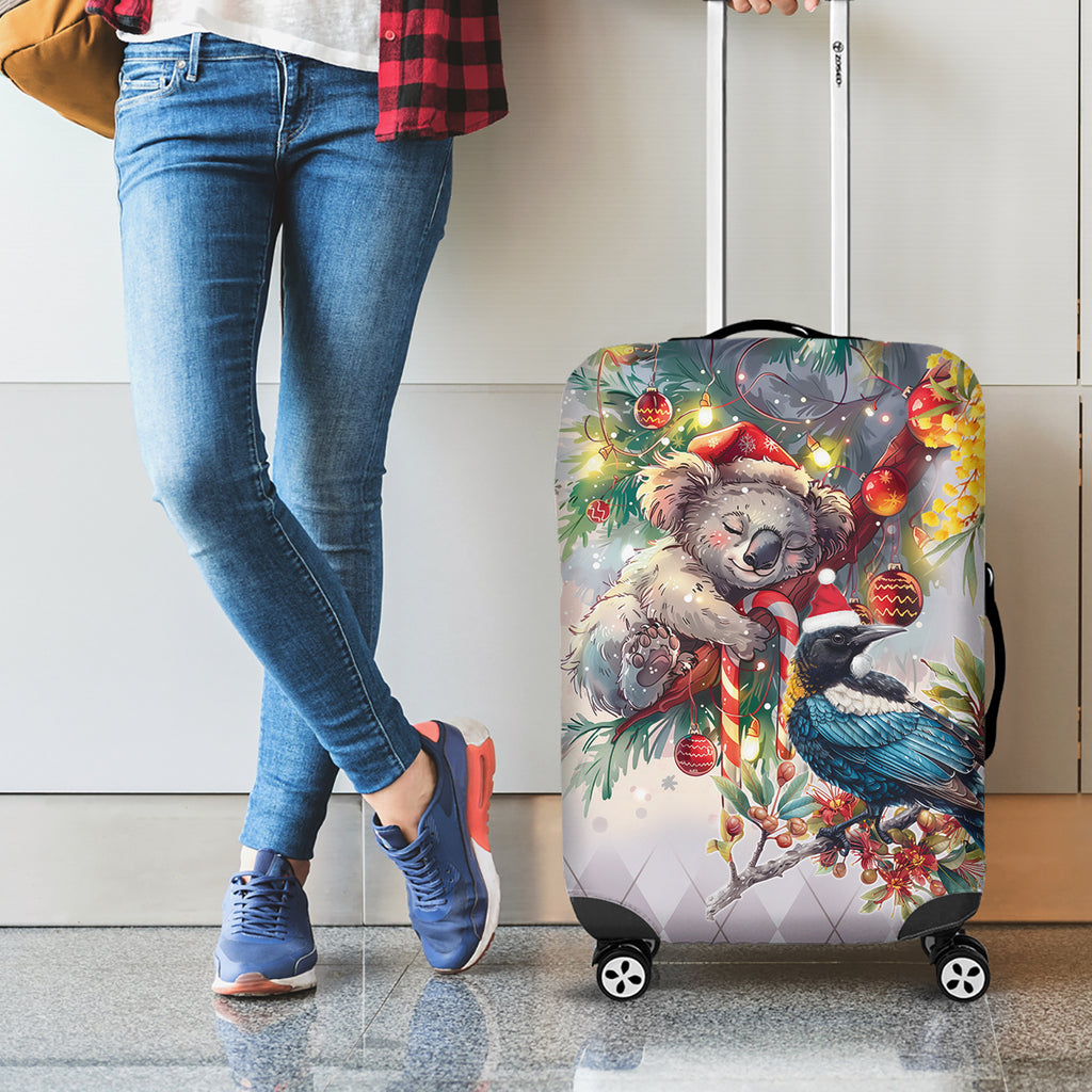 Koala and Tui Bird Christmas in July Luggage Cover