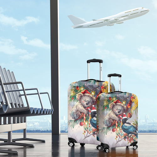 Koala and Tui Bird Christmas in July Luggage Cover