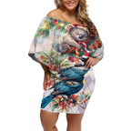 Koala and Tui Bird Christmas in July Off Shoulder Short Dress