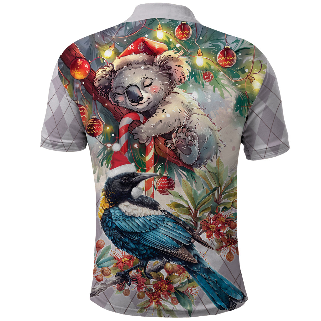 Koala and Tui Bird Christmas in July Polo Shirt