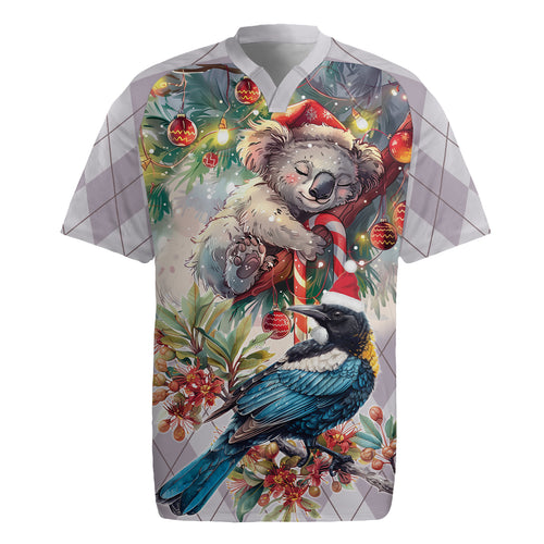 Koala and Tui Bird Christmas in July Rugby Jersey
