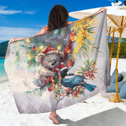 Koala and Tui Bird Christmas in July Sarong