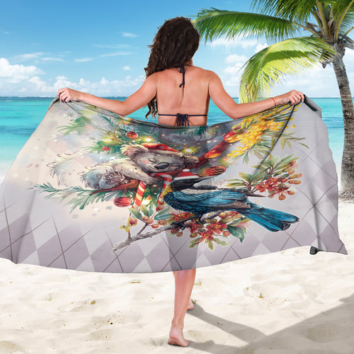Koala and Tui Bird Christmas in July Sarong