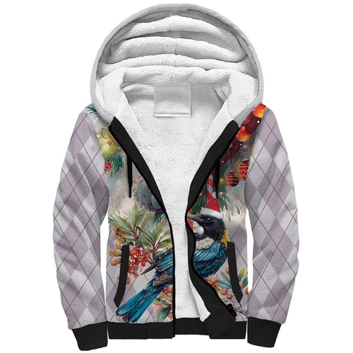 Koala and Tui Bird Christmas in July Sherpa Hoodie
