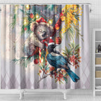 Koala and Tui Bird Christmas in July Shower Curtain