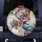 Koala and Tui Bird Christmas in July Spare Tire Cover