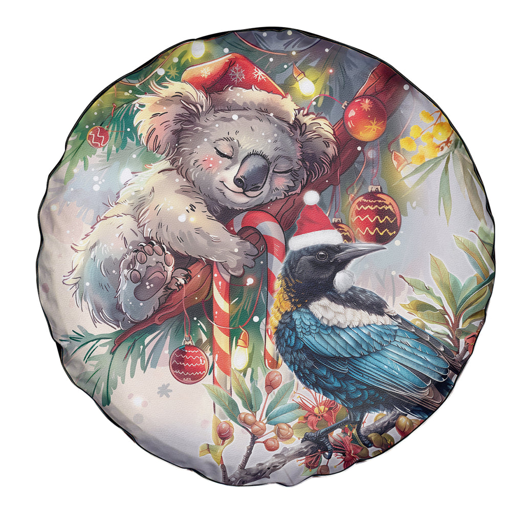 Koala and Tui Bird Christmas in July Spare Tire Cover