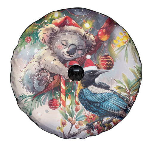 Koala and Tui Bird Christmas in July Spare Tire Cover