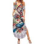 Koala and Tui Bird Christmas in July Summer Maxi Dress