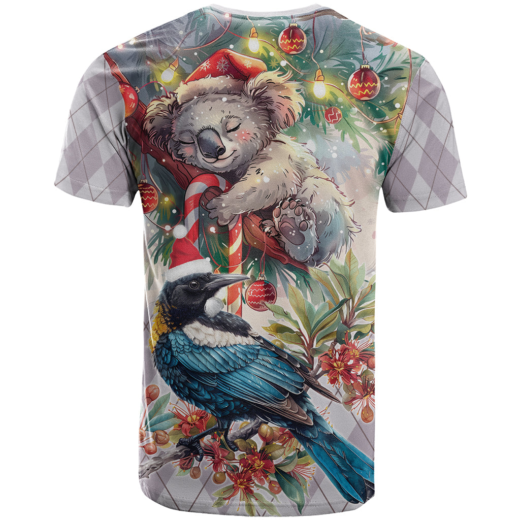 Koala and Tui Bird Christmas in July T Shirt