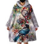 Koala and Tui Bird Christmas in July Wearable Blanket Hoodie
