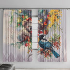 Koala and Tui Bird Christmas in July Window Curtain