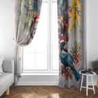 Koala and Tui Bird Christmas in July Window Curtain
