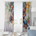 Koala and Tui Bird Christmas in July Window Curtain