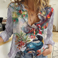Koala and Tui Bird Christmas in July Women Casual Shirt